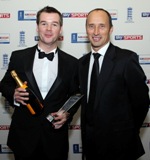 Andy McCrea pictured with Nasser Hussain